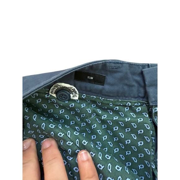 Bonobos Men's Steely Blue Cotton Stretch Washed Slim Fit Chino Pants Size 31 - Picture 5 of 6